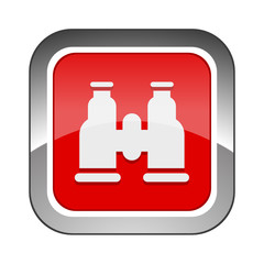 Obraz premium Chrome Square Button 