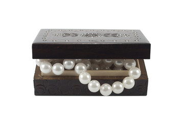 Pearl necklace in a box