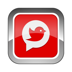 Chrome Square Button 