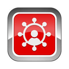 Chrome Square Button 