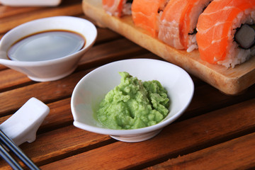 sushi with salmon