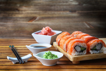 sushi with salmon