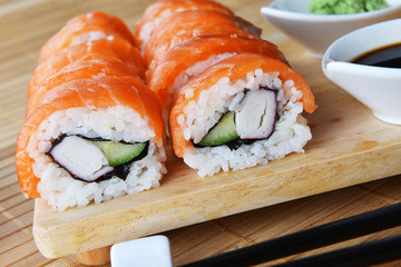 sushi with salmon