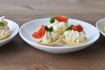 tartlet with cream