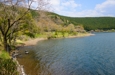 Lake Tanuki in Fujinomiya, Shizuoka, Japan