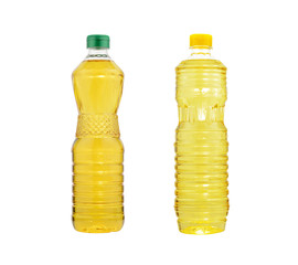 A bottle of soy and palm Cooking Oil, isolated on white backgrou