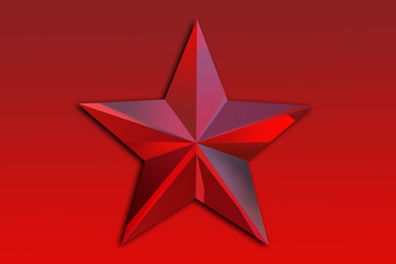 Red star on a red background.