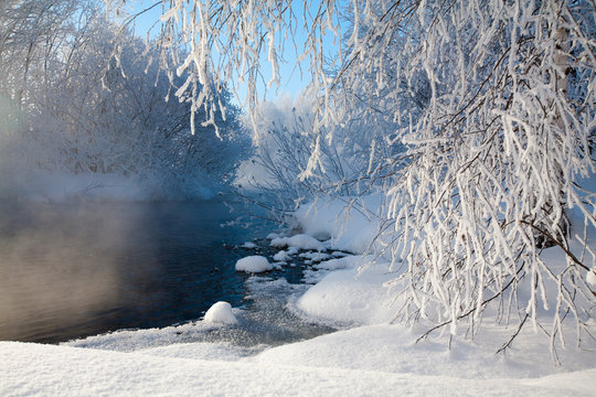 winter river