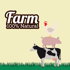 Farm design, vector illustration.