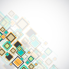 Vector grunge retro square background.