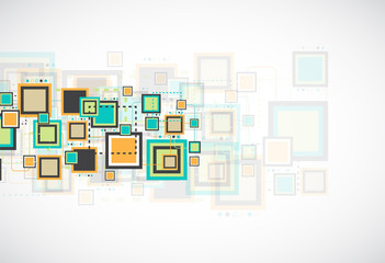 Vector grunge retro square background.