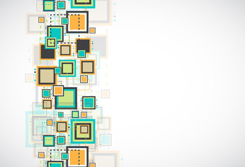 Vector grunge retro square background.