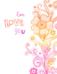 Greeting card for wedding or valentine's day