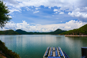 Srinakarin dam at kanchanaburi , Thailand
