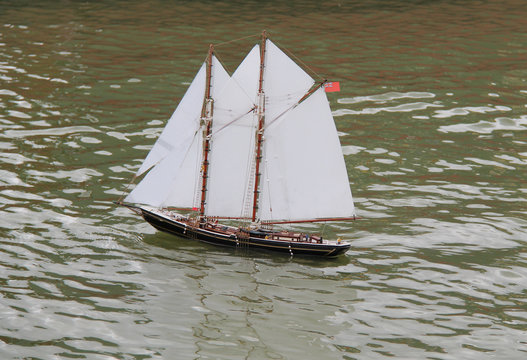 A Radio Controlled Model of a Sailing Ship.