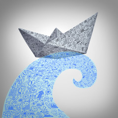 Paper Boat Business Concept