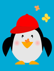 Pinguino e farfalle
