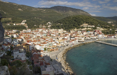 parga in the winter - sunny day