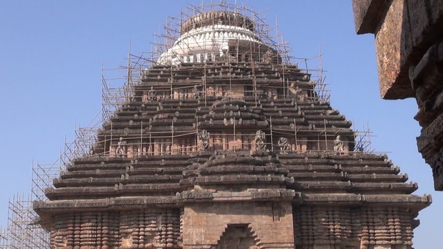 Ancient temple of the Sun God in Konark, Odisha, India