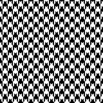 Seamless Houndstooth Pattern Black/White Vertical