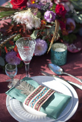 wedding table setup