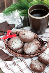Chocolate crinkles cookies