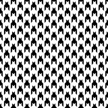 Vertical Seamless Houndstooth Pattern Black/White