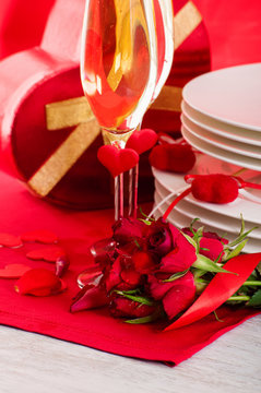 Valentine's Day. Table appointments