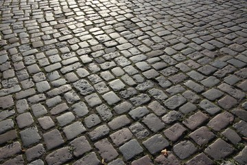 Cobbled square in Lubeck, Germany