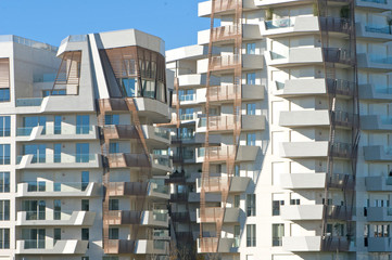 elegant modern residential center in the city