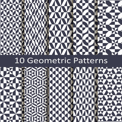 set of ten geometric patterns - 76327959
