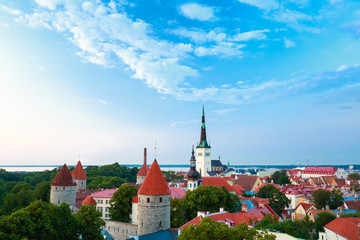Obraz premium Cityscape Old City Town Tallinn In Estonia