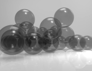 glossy bubbles. Abstract background