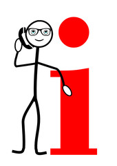 Strichmännchen gibt Auskunft am Telefon