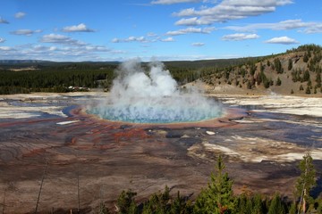 Grand Prismatic Spring In Yellowstone