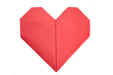 Lots of red paper hearts for Valentine's Day