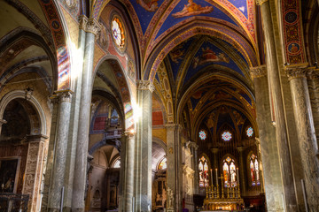 Fototapeta na wymiar Interior of Santa Maria Sopra Minerva