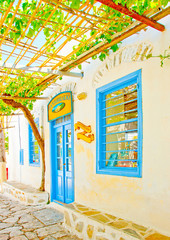 house in Chora of Amorgos island in Greece