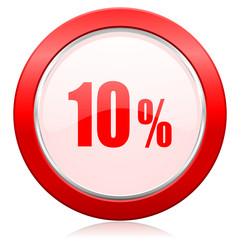 10 percent icon sale sign