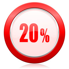 20 percent icon sale sign