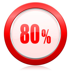 80 percent icon sale sign