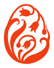 Decorative floral Easter egg