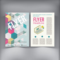 Abstract  Brochure Flyer design vector template.