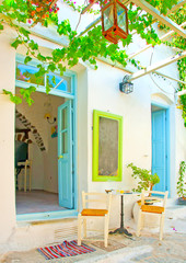 Fototapeta na wymiar beautiful house in Chora the capital of Amorgos island in Greece