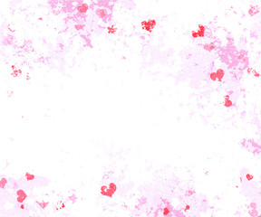 Obraz na płótnie Canvas Valentine's day background with hearts