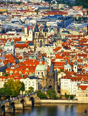 Naklejka premium Cityscape of Prague