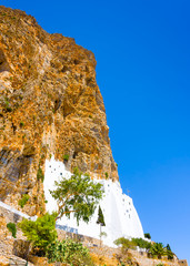 The famous Hozoviotissa Monastery in Amorgos island in Greece