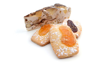 Kekse mit Nougatstückchen