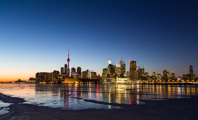 Toronto Skyline in the Winter from the East
