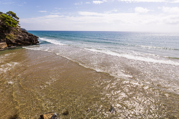 sandy beach in Lazio, Italy